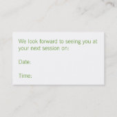 春の抜け目がないアフリカデイジーの写真のアポイントメント 予約カード (裏面)