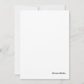 春の招待のエッフェル塔 招待状 (裏面)