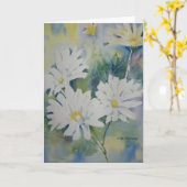 春の挨拶状のデイジー カード (黄色い花)