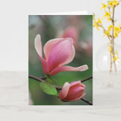 春の挨拶状の陰 カード (黄色い花)