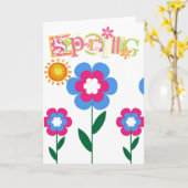 春の挨拶状 カード (黄色い花)