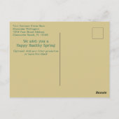 春の救夏時間の変更 ポストカード (裏面)