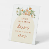 春の数を推測キスブライダルシャワーゲーム 台座サイン (正面)