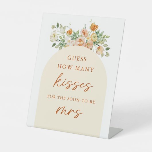 春の数を推測キスブライダルシャワーゲーム 台座サイン (正面)