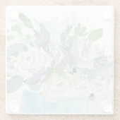 春の整理-水彩画の花束 ガラスコースター (裏面)