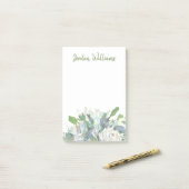 春の整理-水彩画の花束 ポストイット (デスク上)