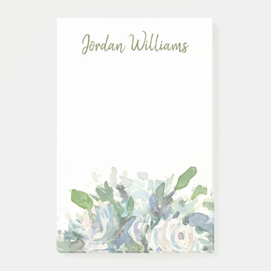 春の整理-水彩画の花束 ポストイット (正面)