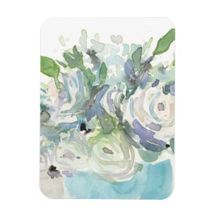 春の整理-水彩画の花束 マグネット