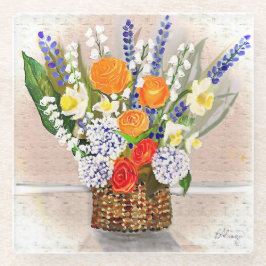 春の新しいユーザー ガラスコースター