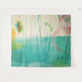 春の新鮮な抽象芸術風景 タペストリー (正面(横))