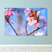 春の新鮮な桜の花の愛らしさ キャンバスプリント (インサイチュ (ウッドフロア))