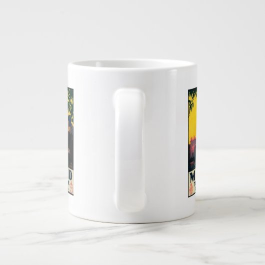 春の旅の宣伝ポスターマドリッド ジャンボコーヒーマグカップ (裏面)