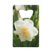 春の日に咲く大きな白い水仙 クレジットカード栓抜き (裏面)