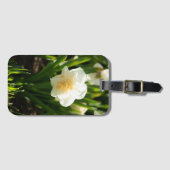 春の日に咲く大きな白い水仙 ラゲッジタグ (正面横)