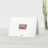 春の日に桜の花の明るい滝 カード (裏面)