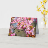 春の日に桜の花の明るい滝 カード (黄色い花)