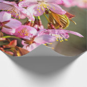 春の日に桜の花の明るい滝 ラッピングペーパー (角)