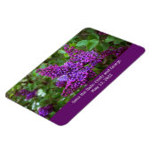 春の日に紫色のライラック – 日付を保存 マグネット (左側)