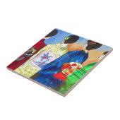 春の日本の芸者芸 タイル (側面)