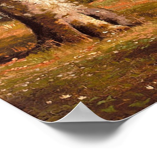 春の日Peder Mork Monstedによる森 ポスター (角)