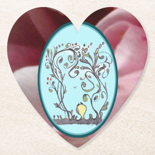 春の時間つる植物だけでおもしろい紙C ペーパーコースター (正面)