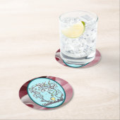 春の時間のつる植物だけでおもしろいを持ちたい ラウンドペーパーコースター (インサイチュ)