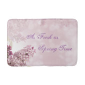 春の時間薄紫花ソフトピンクの花 バスマット (正面)