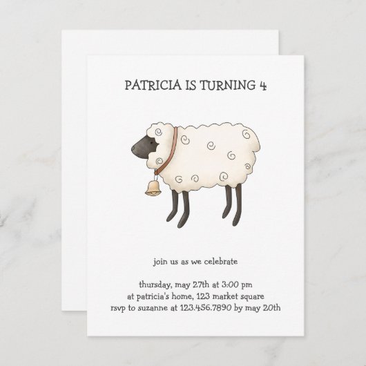 春の時間·羊 招待状 (正面/裏面)