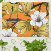 春の時間（黄色） キッチンタオル (折り畳み)