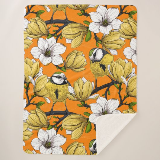 春の時間（黄色） シェルパブランケット (正面)