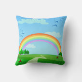 春の景色、枕 クッション (裏面)