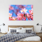 春の木に咲くピンクの桜の花 キャンバスプリント (インサイチュ (寝室))