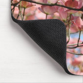 春の木の花盛りのmousepadsのピンクのミズキ木 マウスパッド (コーナー)