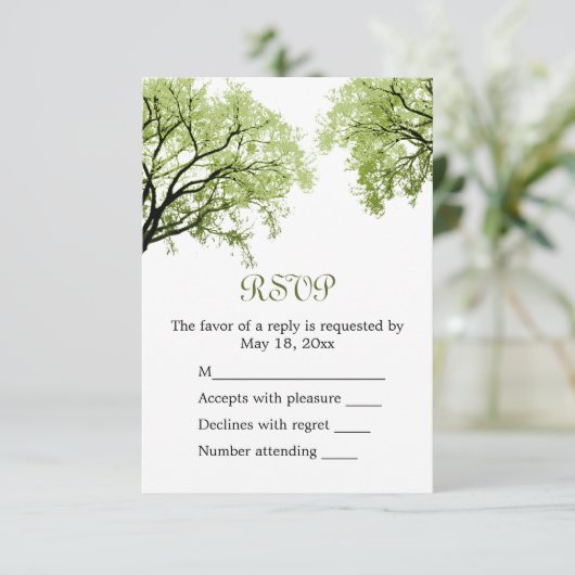 春の木2 - RSVPカード (スタンド正面)