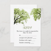 春の木2 - RSVPカード (正面/裏面)