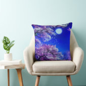 春の木、月、青空。 クッション (椅子)