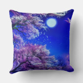 春の木、月、青空。 クッション (裏面)