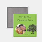 春の木 緑/ブラック 発表 マグネット (正面/裏面)