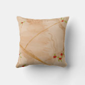 春の枝と赤い花装飾用クッション クッション (裏面)