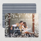 春の枝の水彩画 Save the Date セーブザデート (正面/裏面)