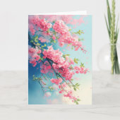 春の桜のほころび カード (正面)
