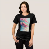 春の桜のほのかなピンク トライブレンドTシャツ (正面全面)