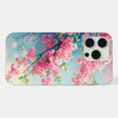 春の桜のほのかなピンク iPhoneケース (裏面横)