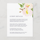 春の桜のウェディングゲスト詳細カード エンクロージャーカード (正面)