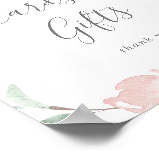 春の桜のカードとギフトのサイン ポスター (角)