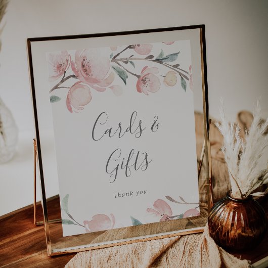 春の桜のカードとギフトの看板 ポスター