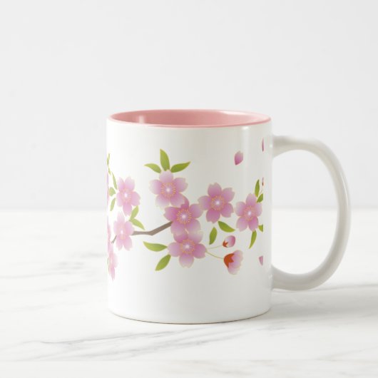 春の桜のマグ ツートーンマグカップ (右)
