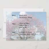 春の桜の木 招待状 (裏面)