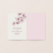 春の桜の結婚式の招待 箔カード (内部)