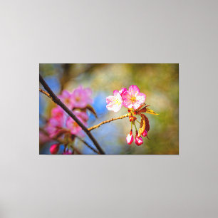 春の桜の花の自然な構成 キャンバスプリント